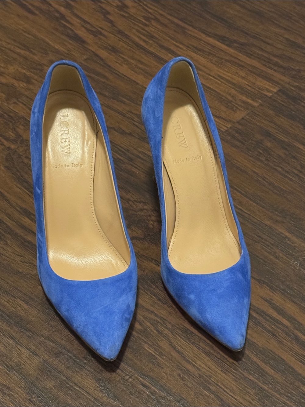 J. Crew Cobalt 💙 Blue Suede Pointed Toe Pumps